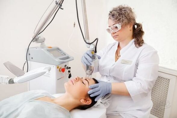 skin rejuvenation with laser equipment